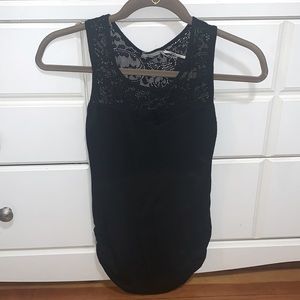 Kimchi Blue black tank with lace trim